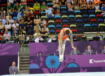 Azərbaycan gimnastı Oleq Stepko Avropa Oyunlarında gümüş medal qazandı. Bakı, Azərbaycan, 18 iyun 2015